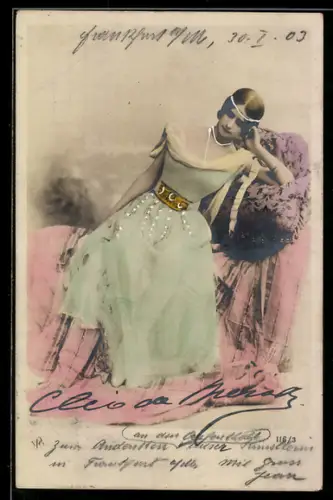 AK Tänzerin Cleo de Merode im Jugendstil