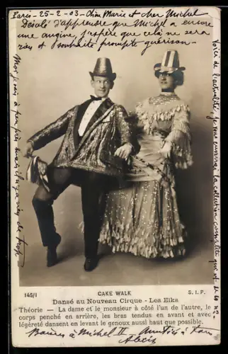 AK Tänzer Les Elks, Dansé au Nouveau Cirque, Cake Walk