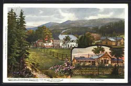 AK Auerbach i. V., Leipziger Kinderheim Grünhaide, Ernst Wagenhaus