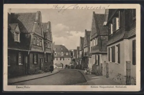 AK Essen /Ruhr, Kolonie Margarethenhof, Steilestrasse
