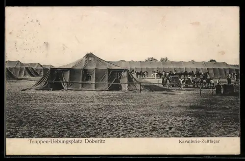 AK Döberitz, Truppen-Übungsplatz, Kavallerie-Zeltlager