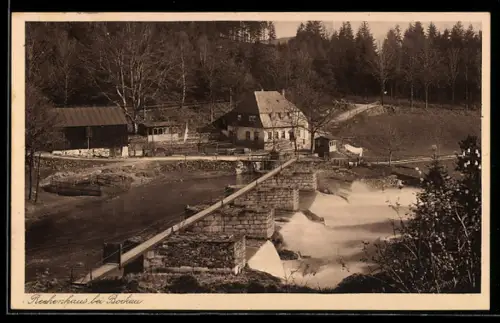 AK Bockau i. Erzgeb., Rechenhaus, Wehr, Flössgraben
