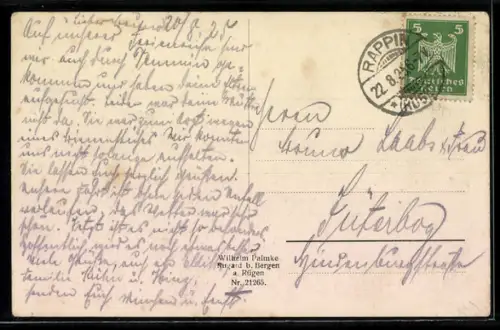 AK Bergen a. Rügen, Kirche, Post