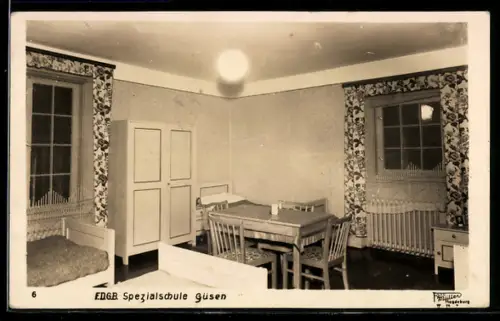 AK Güsen, FDGB Spezialschule, Innenansicht Schlafraum