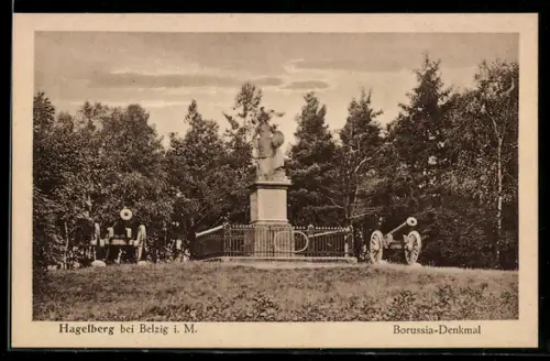 AK Hagelberg bei Belzig, Borussia-Denkmal