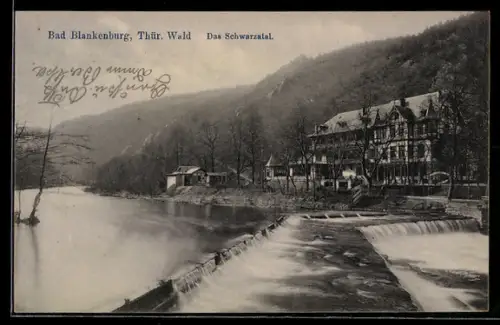 AK Bad Blankenburg, Wasserfall im Schwarzatal
