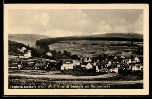 AK Tambach-Dietharz /Thür. Wald, Ortsteil Dietharz mit Steigerstrasse