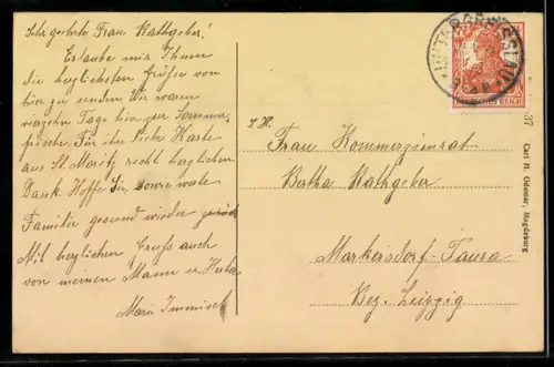 AK Weissenfels, Rathaus und Marienkirche