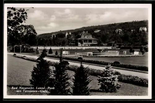 AK Bad Neuenahr, Lenné-Park mit Terrassen-Café