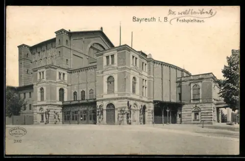 AK Bayreuth i. B., Ansicht vom Festspielhaus