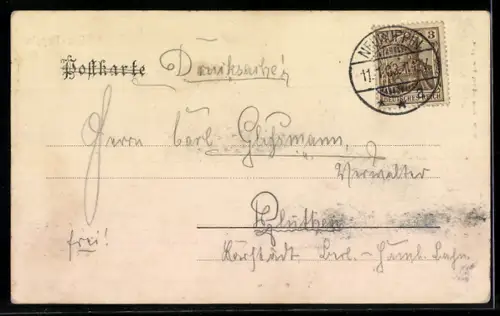 AK Neu-Ruppin, Partie im Tempelgarten