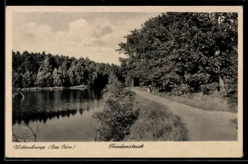 AK Wittenberge /Pdm., Partie am Friedensteich