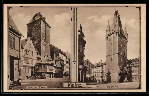 AK Mainz, Eiserner Turm, Holzturm