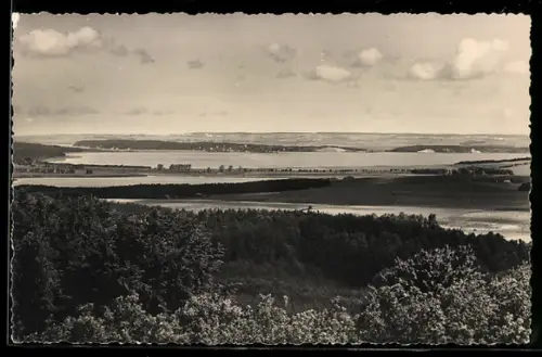 AK Bergen auf Rügen, Fernsicht vom Andturm auf Lietzow