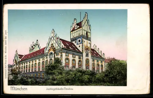 AK München, Justizgebäude-Neubau