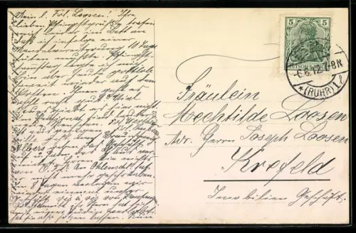 AK Essen /Ruhr /Altenhof, Giesser-Standbild