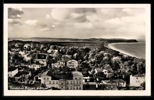 AK Göhren a. Rügen, Ortsansicht, Küste, Meer