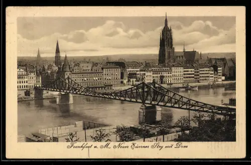 AK Alt-Frankfurt, Neuer Eiserner Steg, Dom