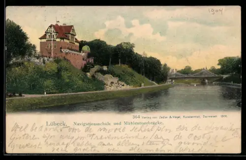 AK Lübeck, Navigationsschule und Mühlentorbrücke