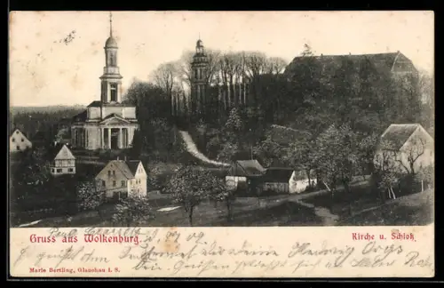 AK Wolkenburg, Kirche u. Schloss
