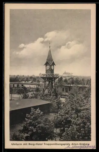 AK Altengrabow, Truppenübungsplatz mit Uhrenturm
