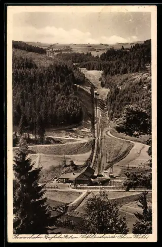 AK Oberweissbach /Thür. Wald, Bahnhof der Bergbahn Obstfelderschmiede