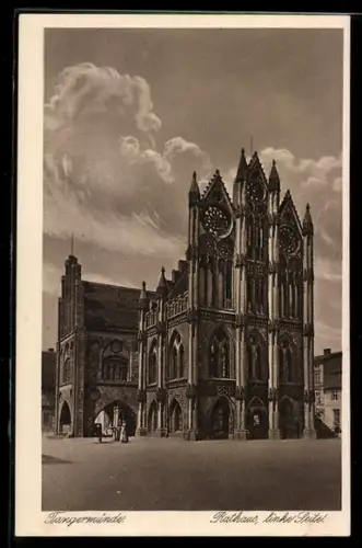 AK Tangermünde, Rathaus, Linke Seite