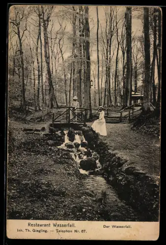 AK Eberswalde, Restaurant Wasserfall, Der Wasserfall