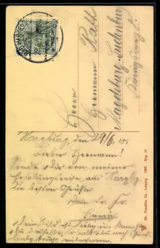 AK Braunschweig, Neues Rathaus mit Strassenpartie