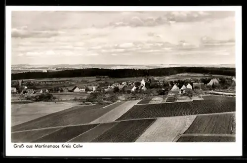 AK Martinsmoos /Kreis Calw, Teilansicht mit Kirche