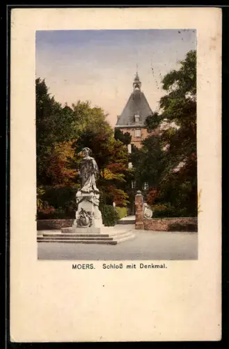 AK Moers, Schloss mit Denkmal