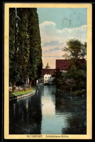 AK Alt-Erfurt, Gasthaus Schildchens-Mühle