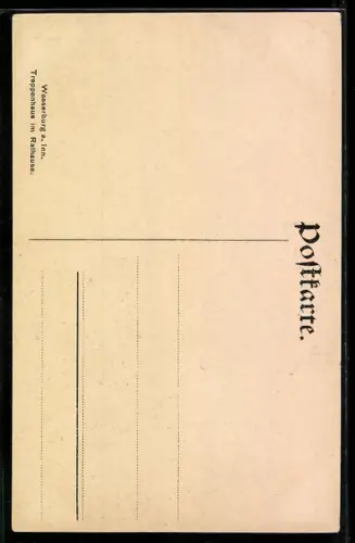 AK Wasserburg, Treppenhaus im Rathause