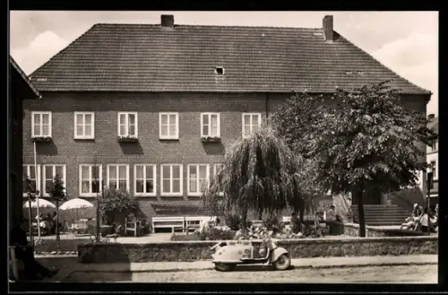 AK Malchow /Meckl., Partie an der Sparkasse