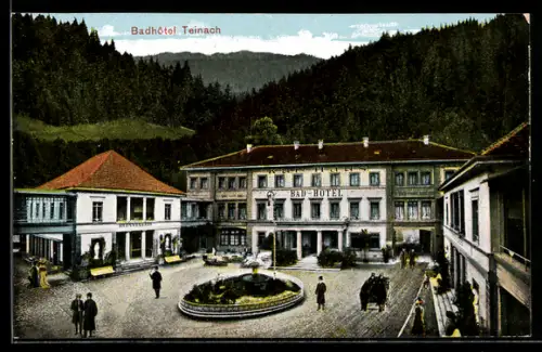 AK Teinach, Bad-Hotel in der Aussenansicht mit Umgebung
