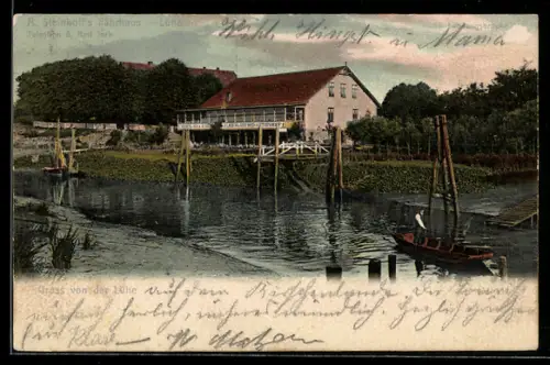 AK Lühe, A. Steinhoff`s Fährhaus, Landungsbrücke