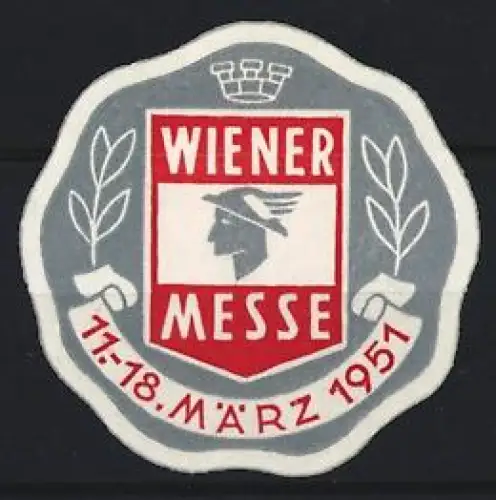 Reklamemarke Wien, Wiener Messe 1951, Hermeskopf