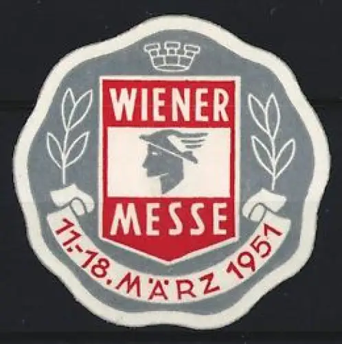 Reklamemarke Wien, Wiener Messe 1951, Hermeskopf