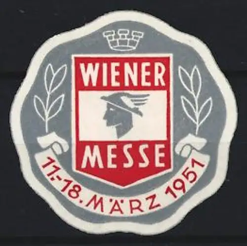 Reklamemarke Wien, Wiener Messe 1951, Hermes-Symbol