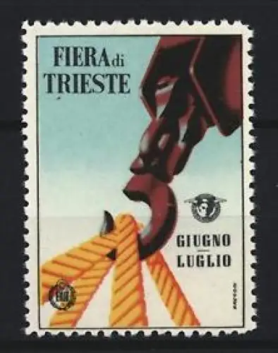 Reklamemarke Trieste, Fiera di Trieste, Haken und Seile