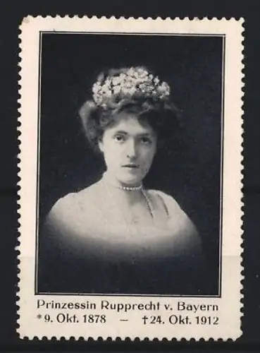 Reklamemarke Bayern, Prinzessin Rupprecht v. Bayern, Porträt