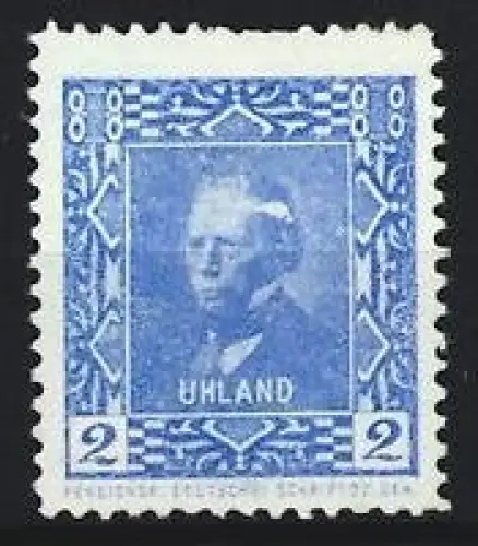 Reklamemarke Dichter Ludwig Uhland