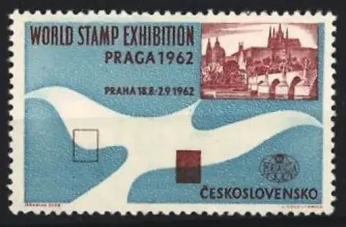 Reklamemarke Praga, World Stamp Exhibition 1962, Stadtansicht