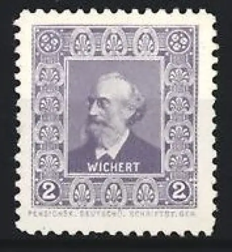 Reklamemarke Dichter Ernst Wichert im Porträt