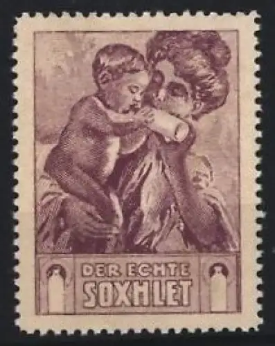 Reklamemarke Der echte Soxhlet, Mutter mit Kind