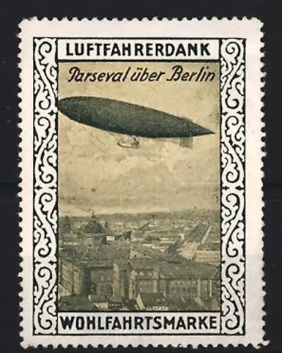 Reklamemarke Berlin, Parseval über Berlin, Luftschiff