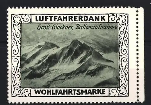 Reklamemarke Gross-Glockner, Ballonaufnahme Bergansicht
