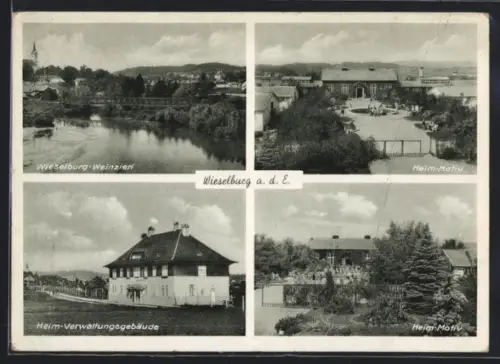 AK Wieselburg a. d. E., Heim-Verwaltungsgebäude, verschiedene Heim-Ansichten
