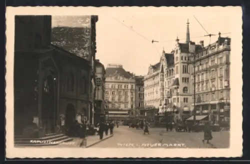 AK Wien, Neuer Markt mit Kapuzinergruft