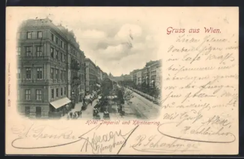 AK Wien, Hotel Imperial und Kärntnerring